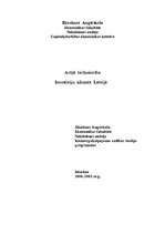 Referāts 'Investīciju klimats Latvijā', 1.