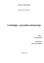 Referāts 'Grafoloģija - personības raksturotāja', 1.