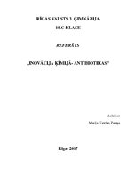 Konspekts 'Inovācija ķīmijā - antibiotikas', 1.