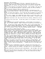 Eseja 'Clothes and Shakespeare; The Conspiracy', 1.