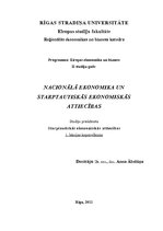 Konspekts 'Nacionālā ekonomika un starptautiskās ekonomiskās attiecības', 1.