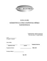 Referāts 'Mārketinga loma uzņēmuma mērķu sasniegšanā', 1.