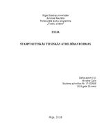 Eseja 'Starptautiskās tiesiskās atbildības formas', 1.