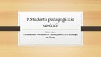 Prezentācija 'J.Studenta pedagoģiskie uzskati', 1.