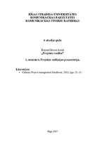 Eseja 'Projekta vadlīnijas prezentācija', 1.