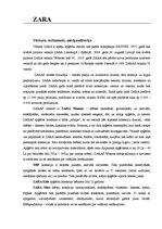 Konspekts 'Veikala "Zara" apraksts', 1.