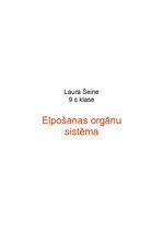 Referāts 'Elpošanas orgānu sistēma, tās slimības', 1.