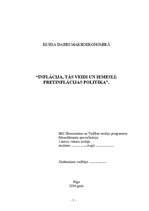 Referāts 'Inflācija, tās veidi un iemesli. Pretinflācijas politika', 1.