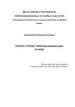 Biznesa plāns 'Produkta Niedriņi mārketinga kampaņas plāns Zviedrijā', 1.