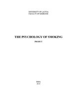 Referāts 'The Psychology of Smoking', 1.