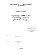 Diplomdarbs 'Organizācijas X iekšējās komunikācijas analīze un pilnveidošanas iespējas', 1.