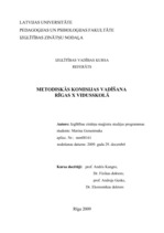Referāts 'Metodiskās komisijas vadīšana Rīgas X vidusskolā', 1.