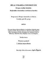 Konspekts 'Procentu likmes, to svārstības. Sakarība starp tagadnes vērtību un nākotnes vērt', 1.