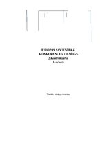 Referāts 'Eiropas Savienības konkurences tiesības', 1.