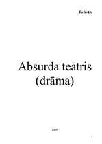 Referāts 'Absurda teātris (drāma)', 1.