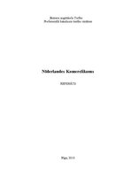 Referāts 'Nīderlandes komerclikums', 1.