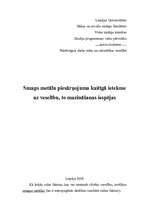Eseja 'Smago metālu piesārņojuma kaitīgā ietekme uz veselību, tās mazināšanas iespējas', 1.