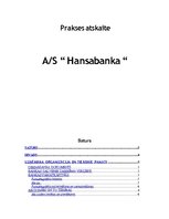 Prakses atskaite 'AS "Hansabanka"', 1.