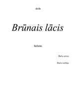 Referāts 'Brūnais lācis', 1.
