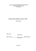 Prakses atskaite 'Uzņēmums SIA "Boulings". Restorāns "Cash"', 1.