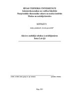 Referāts 'Akcīzes nodokļa loma tabakas izstrādājumiem Latvijā', 1.