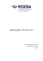 Referāts 'Eksporta plāns AS "Cēsu alus"', 1.
