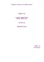 Referāts 'Report on "Secrets" Written by Danielle Steel', 1.