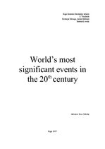 Referāts 'World’s most Significant Events in the 20th Century', 1.