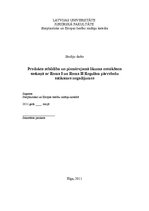 Referāts 'Produkta atbildība un piemērojamā likuma noteikšana saskaņā ar Roma I un Roma II', 1.