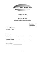 Biznesa plāns 'Biznesa plāns restorānam', 1.