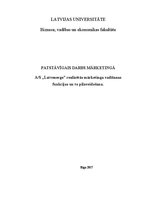 Referāts 'AS "Latvenergo" realizētās mārketinga vadīšanas funkcijas un to pilnveidošana', 1.