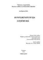 Referāts 'Konfliktsituācija uzņēmumā', 1.