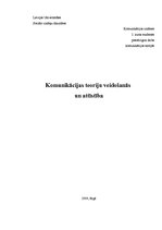 Referāts 'Komunikācijas teoriju veidošanās un attīstība', 1.