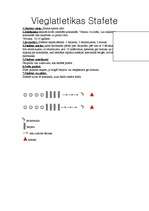 Konspekts 'Vieglatlētikas stafete', 1.