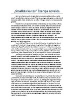 Eseja 'Smalkās kaites Jāņa Ezeriņa novelēs', 1.