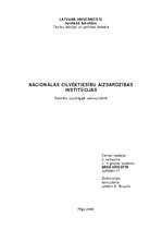 Referāts 'Nacionālās cilvēktiesību aizsardzības institūcijas', 1.