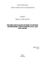 Referāts 'Nacisma ideoloģijas ietekme uz Vācijas likumdošanu laika posmā no 1933. līdz 194', 1.