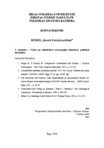 Konspekts 'Valsts un sabiedrības savstarpējās attiecības: politiskā līdzdalība', 1.