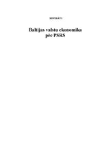 Referāts 'Baltijas valstu ekonomika pēc PSRS', 1.