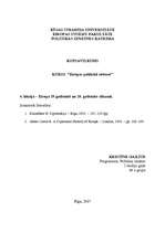 Konspekts 'Eiropa 19.gadsimtā un 20.gs. sākumā', 1.