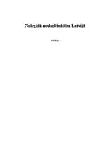 Referāts 'Nelegālā nodarbinātība Latvijā', 1.