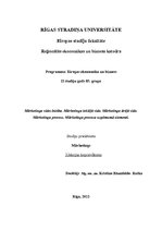 Konspekts 'Mārketinga vides būtība, iekšējā un ārējā vide, process', 1.