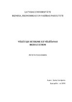 Eseja 'Vēlētāju ietekme uz vēlēšanas rezultātiem', 1.