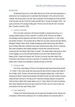 Eseja 'Three Important Success Factors for a Start-up', 3.