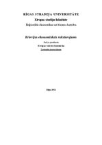 Konspekts 'Krievijas ekonomiskais raksturojums', 1.