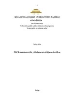 Referāts 'SIA X uzņēmuma tēla veidošanas stratēģija un darbības', 1.