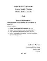 Eseja 'Politiskā procesa dalībnieki, viņu vara, intereses un mijiedarbība', 1.