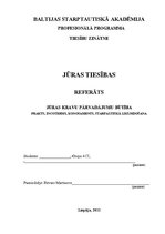 Referāts 'Jūras kravu pārvadājumu būtība', 1.