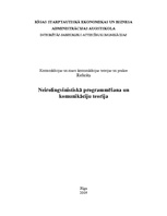 Referāts 'Neirolingvistiskā programmēšana un komunikāciju teorija', 1.