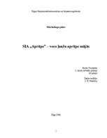 Biznesa plāns 'SIA "Aprūpe" – veco ļaužu aprūpe mājās', 1.